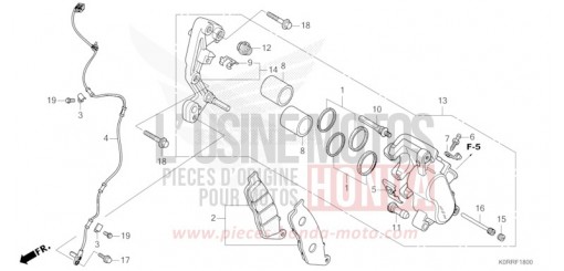 ETRIER DE FREIN AVANT SH125ADR de 2024